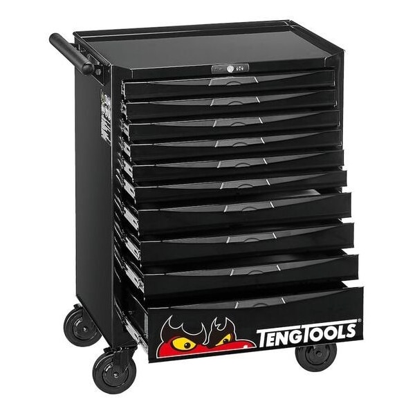 Roller Cabinet Tool Chest / Wagon, 10 Drawer, Black